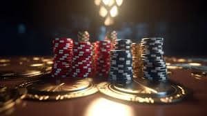 Tata letak meja roulette dengan zona taruhan dalam dan luar yang diberi label